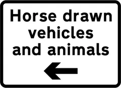 By-pass of cattle grid for horse drawn vehicles — UK road sign