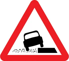 Soft verges ahead — UK road sign