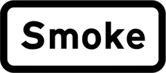 Smoke danger ahead — UK road sign