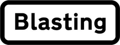 Blasting danger ahead — UK road sign