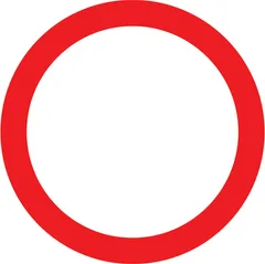 Example of UK regulatory signs: All vehicles prohibited except pedal cycles being pushed by pedestrians