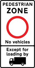Entry to pedestrian zone restricted except for permit holders — UK road sign