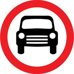 Motor vehicles except solo motor cycles prohibited — UK road sign
