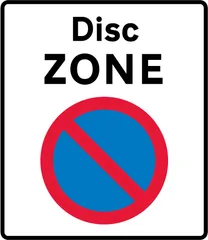 Entrance to a disc parking zone — UK road sign
