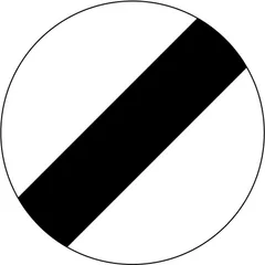 Safety & Your Vehicle topic icon: National speed limits apply sign