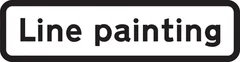 Description of the nature of road works — UK road sign