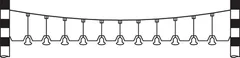 Load gauge giving audible warning to drivers where vehicle exceeds safe height under electrified overhead cables — UK road sign