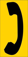 Site of emergency telephone or telephone at or near a railway or tramway level crossing — UK road sign