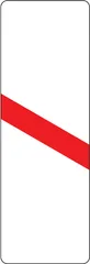Countdown marker to railway or tramway level crossing — UK road sign