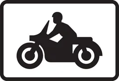 Parking place for solo motor cycles — UK road sign
