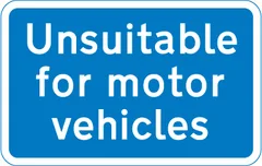 Road unsuitable for motor vehicles — UK road sign