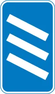 300 yards to a roundabout or the next point at which traffic may leave a route — UK road sign