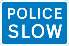 Potential danger temporarily ahead and consequent need to proceed with caution — UK road sign