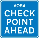 Vehicle and Operator Services Agency check point ahead — UK road sign