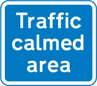 Start of area with traffic calming features — UK road sign