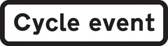 Cycle event ahead — UK road sign
