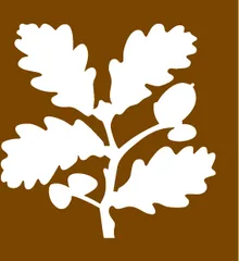 Tourist symbol for England and Wales: national Trust property — UK road sign