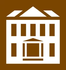 Tourist symbol for England and Wales: House of historic or architectural importance — UK road sign